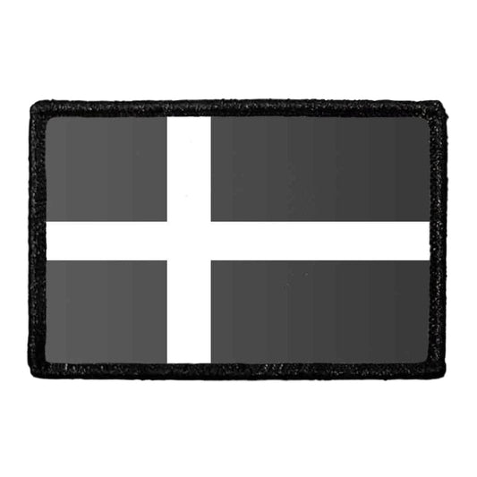 Denmark Flag - Black and White - Removable Patch