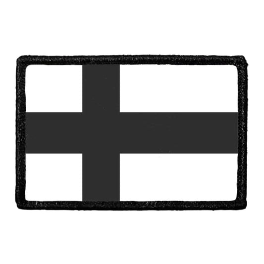 Finland Flag - Black and White - Removable Patch