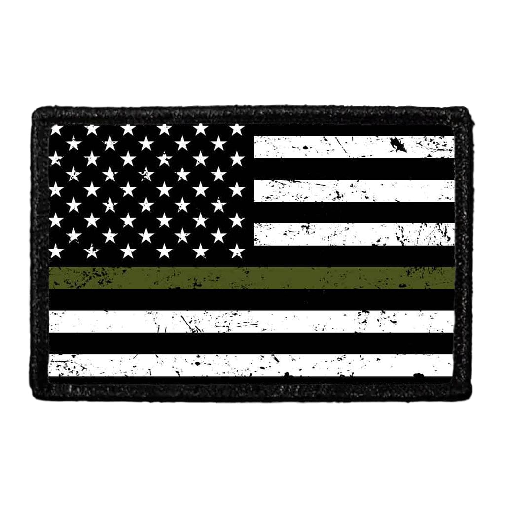 Flag Patch - Military - Distressed - Removable Patch