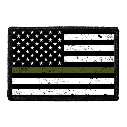 Flag Patch - Military - Distressed - Removable Patch