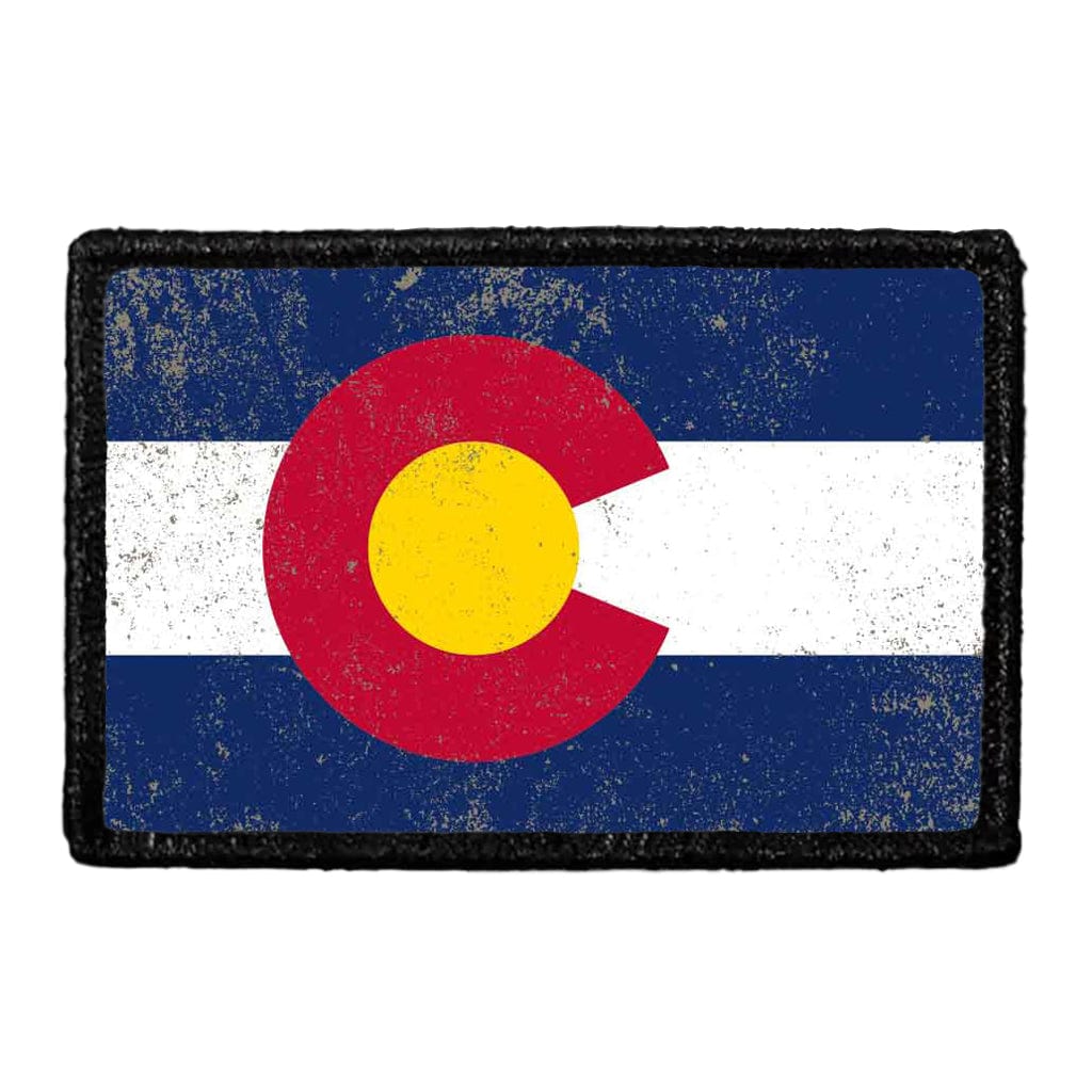 Colorado State Flag - Color - Distressed - Patch