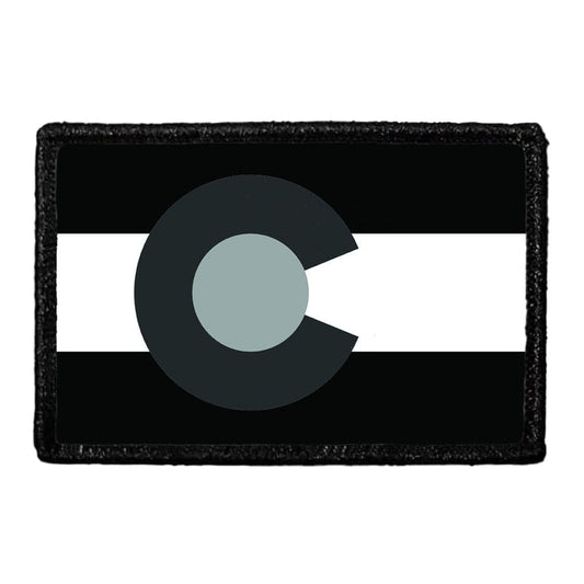 Colorado State Flag - Black and White - Removable Patch