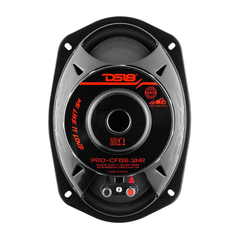 PRO 6x9" Neodymium Carbon Fiber Water resistant Cone Mid-Bass Loudspeaker 300 Watts Rms 2-Ohm