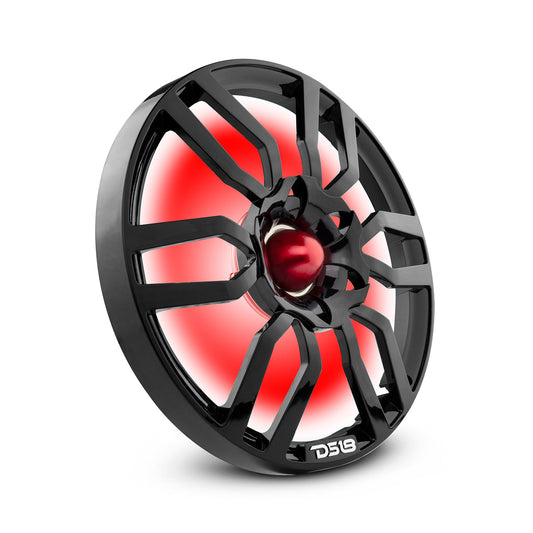 DS18 PRO-GTW10BK 10" Grill with Built-in 1.75" VC  Neodymium Bullet Tweeter and RGB Lights 500 Watts Black