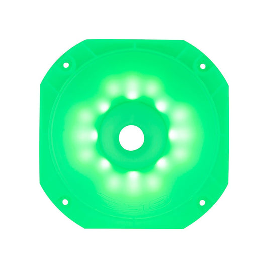 DS18 PRO-HA110CL Twist On 1" 110° 6.14" Depth Plastic Horn Clear with RGB LED Lights