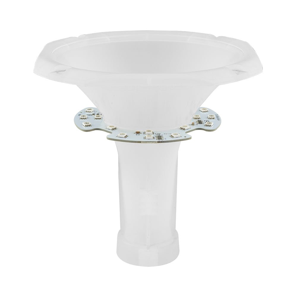 DS18 PRO-HA110CL Twist On 1" 110° 6.14" Depth Plastic Horn Clear with RGB LED Lights