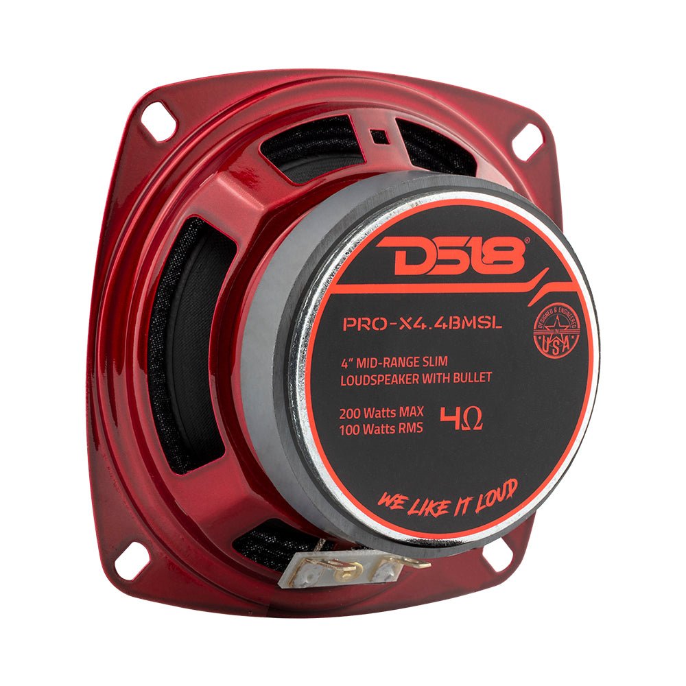 PRO-X 4" Shallow Mid-Range Bullet Loudspeaker 100 Watts Rms 4-Ohm