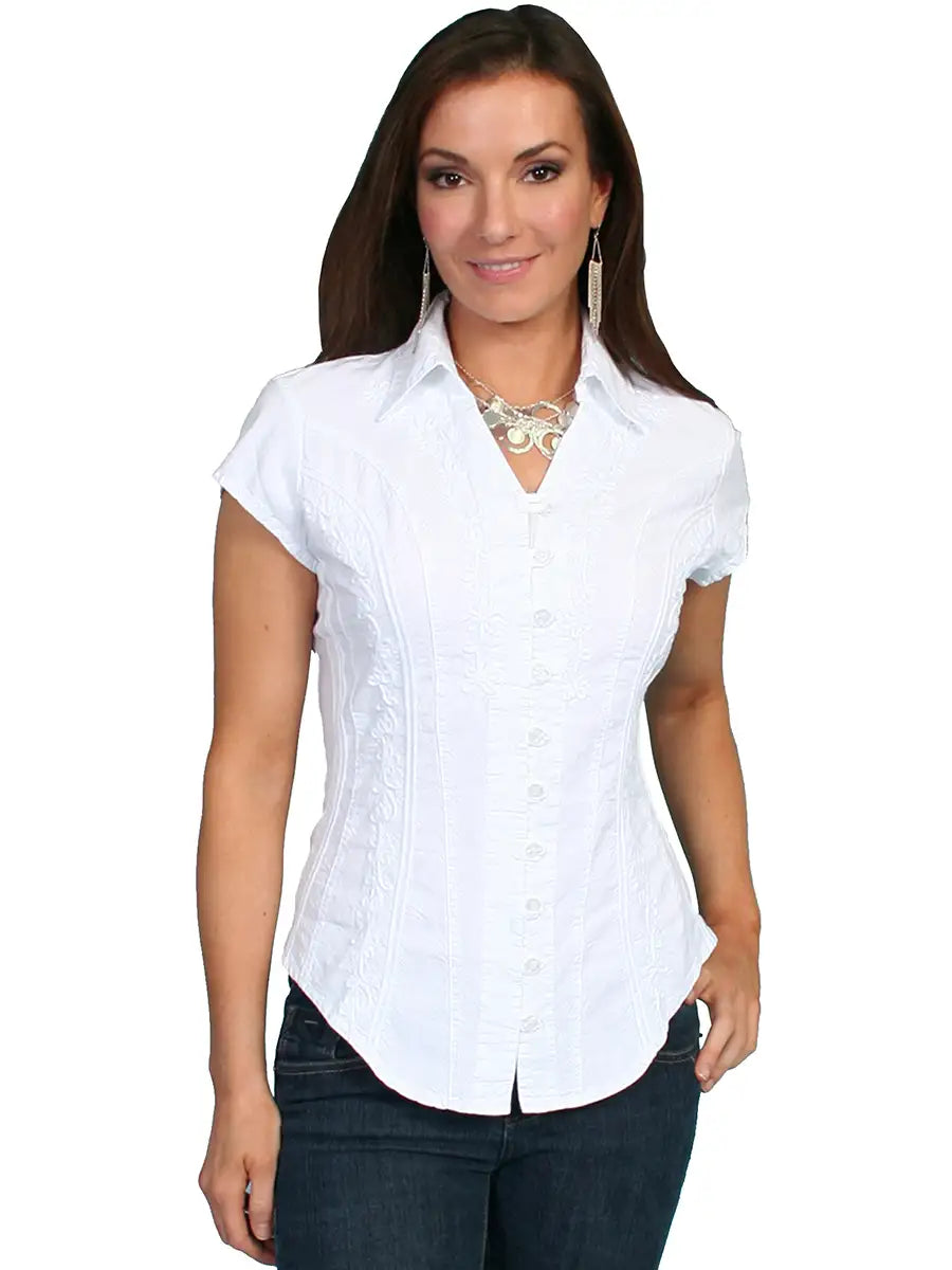 Scully Cantina Short Sleeve Blouse (PSL-066) - Women's Shirt