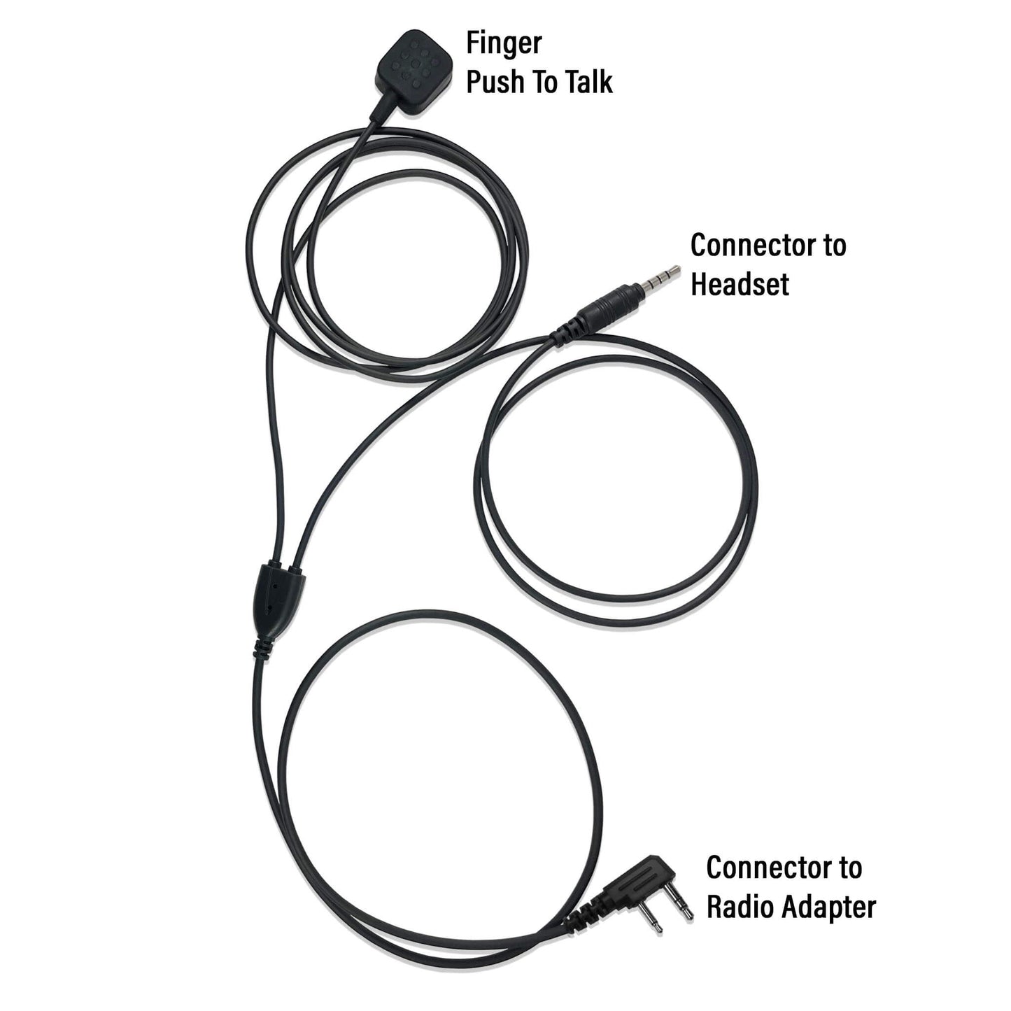 Competition/Race In-Helmet & Push To Talk Kit - 2 Pin Kenwood, Baofeng, BTECH, Rugged Radios, Diga-Talk, TYT, AnyTone, Alinco, Relm/BK Radio, Quansheng, Wouxon, Retevis, Rocky Talkie Mountain Radio