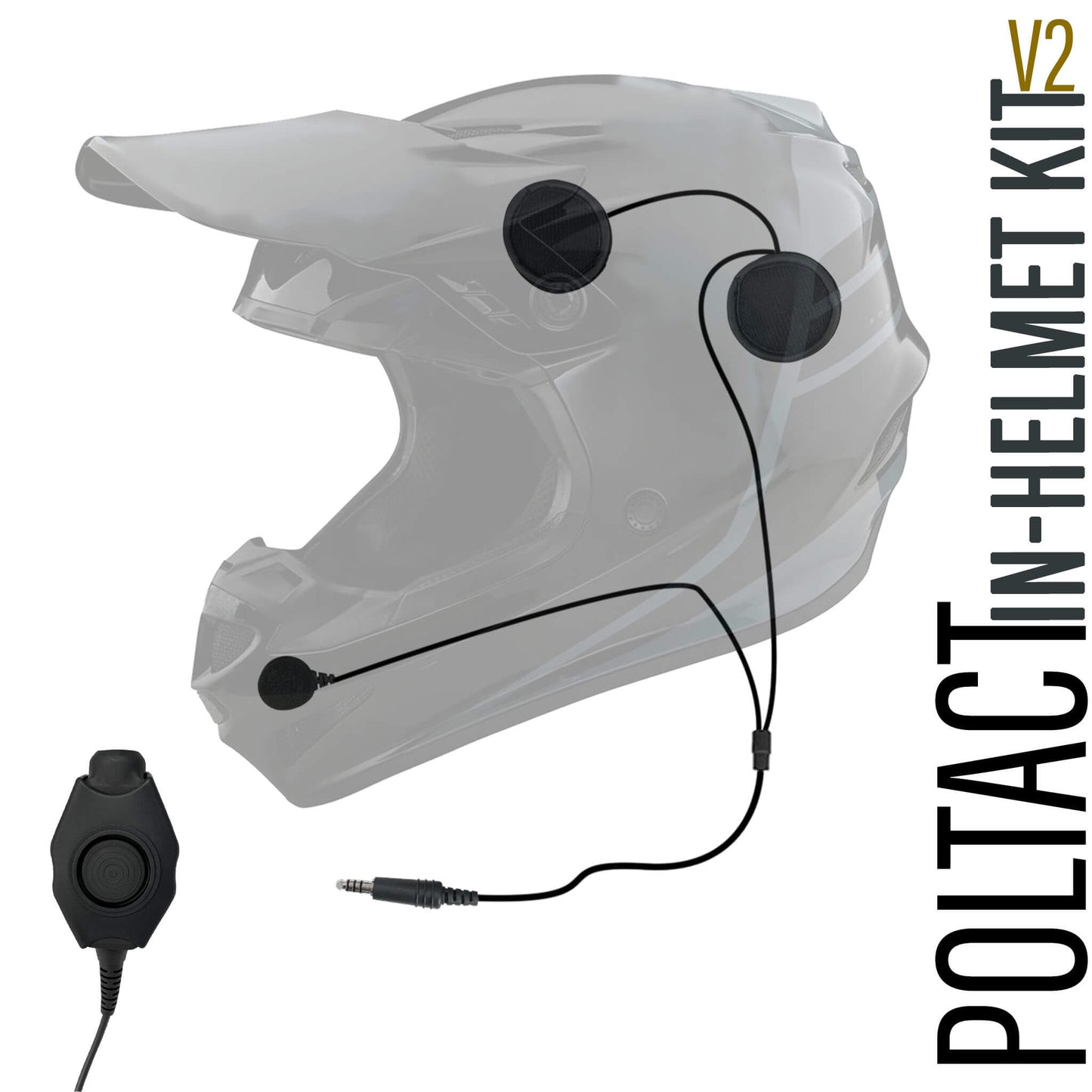 Tactical In-Helmet & Push To Talk Kit - BaoFeng: UV9G, UV9R, UV9R Plus, UV9R Pro, BF-A58, BF-558, BF-N9, UV-XR, GT-3WP, BF-9700, UV-5S, BF-R760, UV-82WP