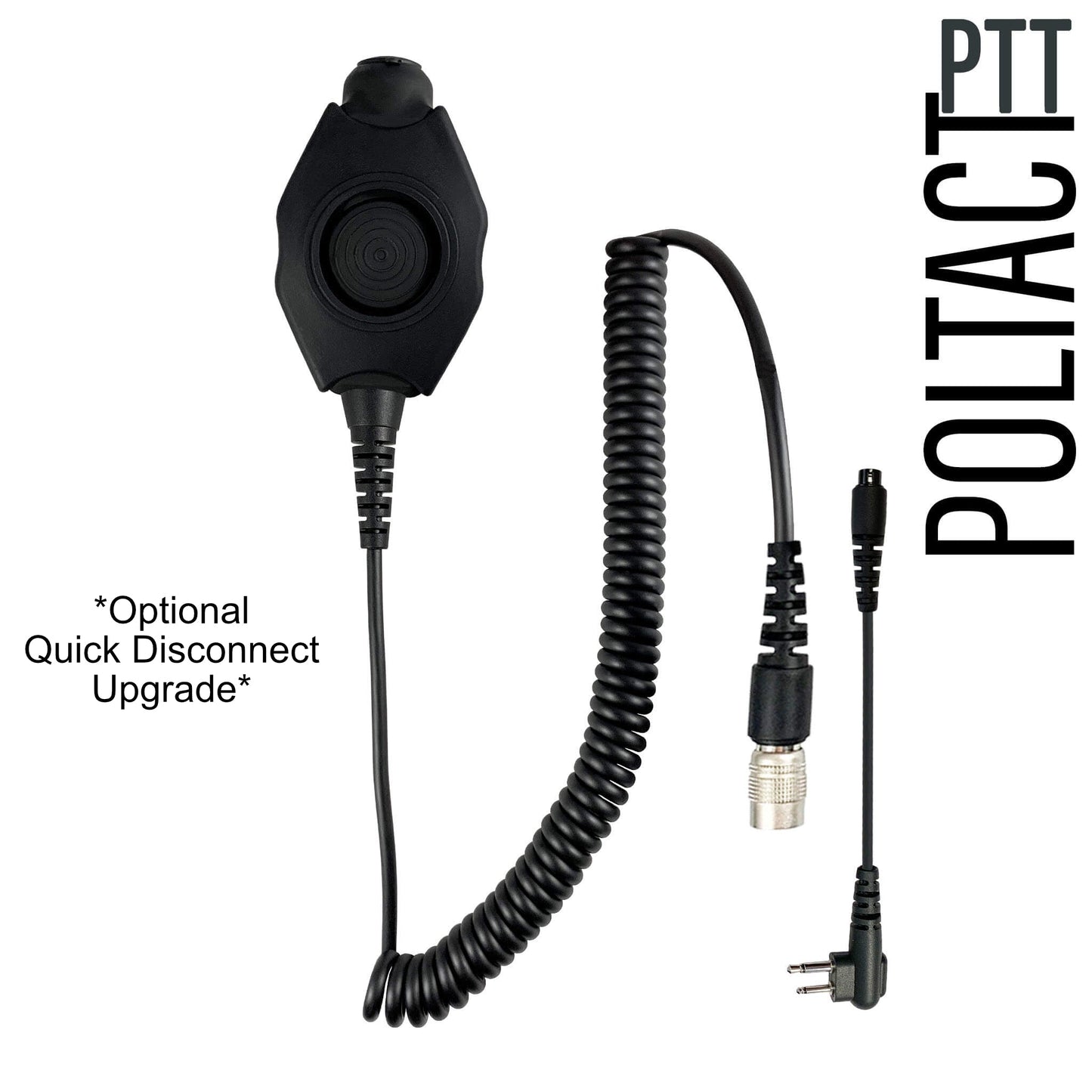 PolTact V2 Tactical Comms Helmet Headset w/ Active Hearing Protection - Yaesu 2 Pin: FT-65, FT25, FT-4XR, FT-4VR