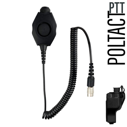 Tactical Radio Adapter/PTT for Headset w/ Quick Disconnect(Hirose): NATO/Military Wiring, Gentex, Ops-Core, OTTO, 3M Peltor ComTac, XPI, Helicopter, & More - Motorola: XTS Series, HT/JT1000, MT/MTS2000, MTX838/900/8000/9000, PR1500 & More
