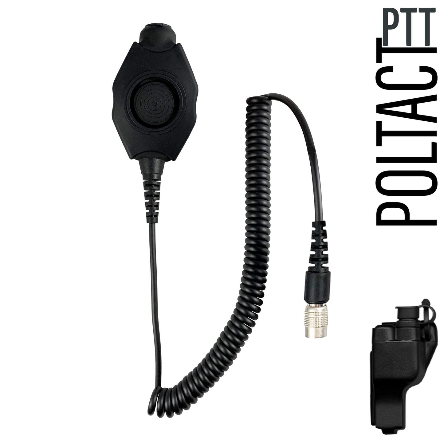 PolTact V1 Tactical Comms Headset w/ Active Hearing Protection & Quick Disconnect (Hirose) Adapter - Motorola: XTS Series, HT/JT1000, MT/MTS2000, MTX838/900/8000/9000, PR1500 & More