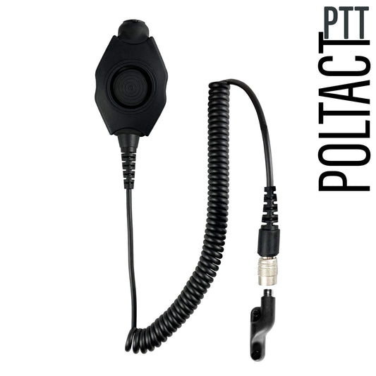 Tactical Radio Adapter/PTT for Headset w/ Quick Disconnect(Hirose): US/Civilian/"Peltor" Wiring, Select ComTac III, XPI Models & Select Helicopter Headsets - Vertex: VXD-970, VX-820, VX-870, VX-920, VX-940, VX-970 Series, & P25 Radios