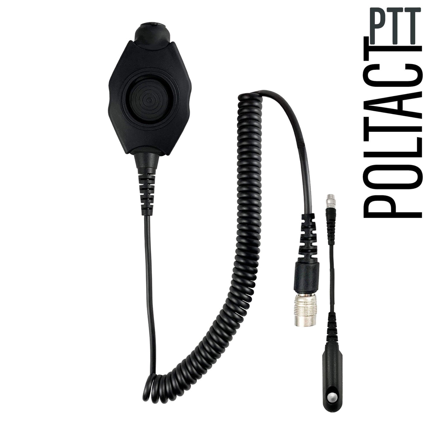 Tactical Radio Adapter/PTT for Headset w/ Quick Disconnect(Hirose): US/Civilian/"Peltor" Wiring, Select ComTac III, XPI Models & Select Helicopter Headsets - BaoFeng: UV9G, UV9R, UV9R Plus, UV9R Pro, BF-A58, UV-XR, GT-3WP, BF-9700, UV-5S, BF-R760, UV-82WP