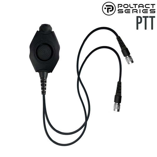 Tactical Dual Radio PTT for Single Comm Headset Quick Disconnect (Hirose): NATO/Military Wiring, Gentex, Ops-Core, OTTO, Select Peltor Models, Helicopter - Replacement/Upgrade - No Adapter