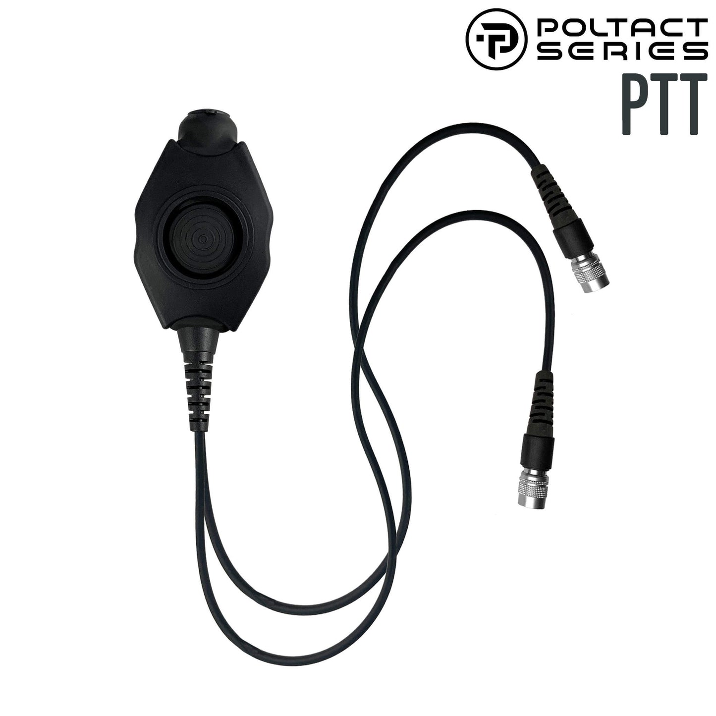 Tactical Dual Radio Amplified PTT for Single Comm Headset Quick Disconnect (Hirose): NATO/Military Wiring, Peltor, Gentex, Ops-Core, OTTO, TEA, David Clark, MSA, Military Helicopter - Replacement/Upgrade - No Adapter