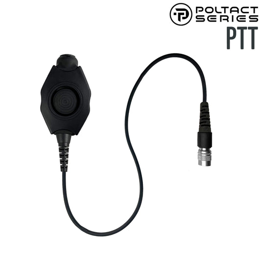 Tactical Radio PTT(Straight Cable) for Headset w/ Quick Disconnect (Hirose): NATO/Military Wiring, Gentex, Ops-Core, OTTO, Select Peltor Models, Helicopter - Replacement/Upgrade - No Adapter