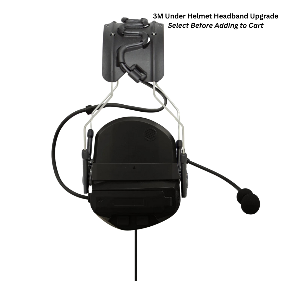 PolTact V2 Tactical Comms Helmet Headset w/ Active Hearing Protection - Yaesu 2 Pin: FT-65, FT25, FT-4XR, FT-4VR