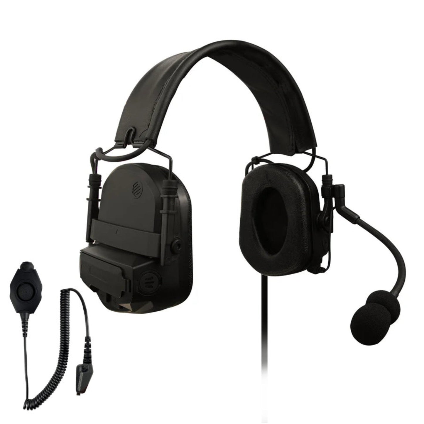 PolTact V2 Tactical Comms Helmet Headset w/ Active Hearing Protection - All Kenwood Multi-Pin TK & NX Series