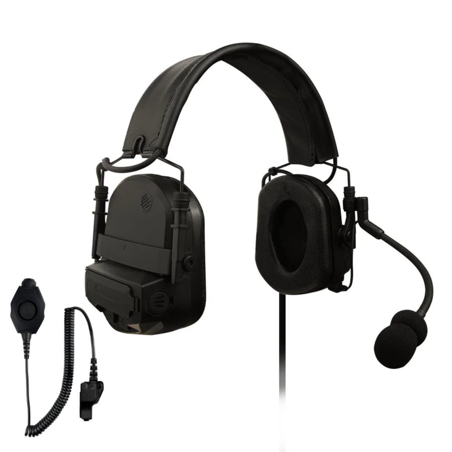 PolTact V2 Tactical Comms Helmet Headset w/ Active Hearing Protection - EF Johnson: All 51, 5000, 5100, 7700, 8100 Series, Ascend, Kenwood VP400, VP600, VP900 & More