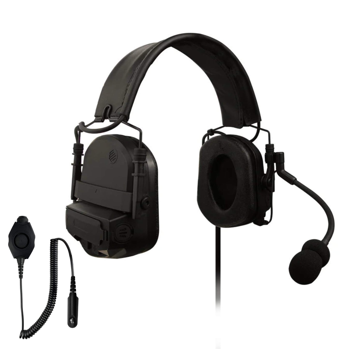 PolTact V2 Tactical Comms Helmet Headset w/ Active Hearing Protection - Motorola: HT750/1250/1550, MTX850/950/960/8250/9250, PR860 & More