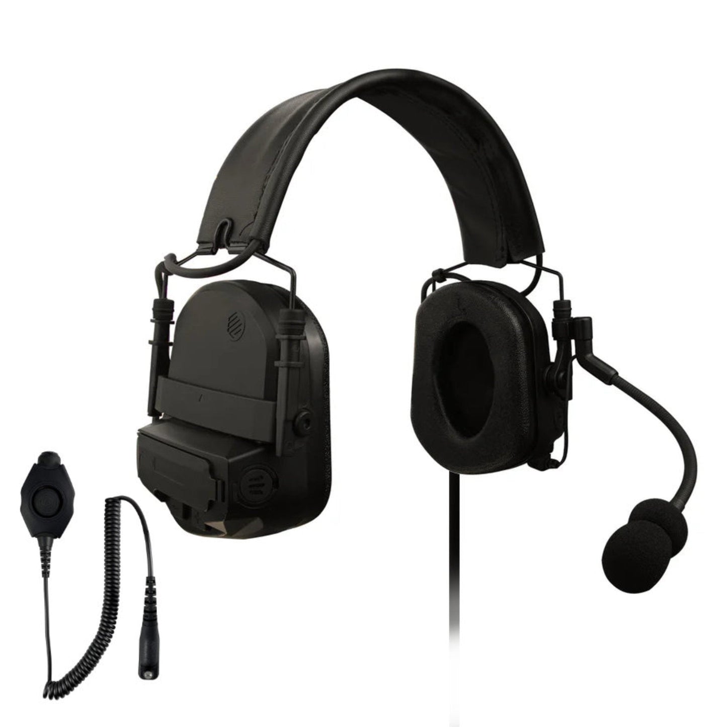 PolTact V2 Tactical Comms Helmet Headset w/ Active Hearing Protection - Motorola: APX (Apex) Series, XPR Series, SRX2200, & More