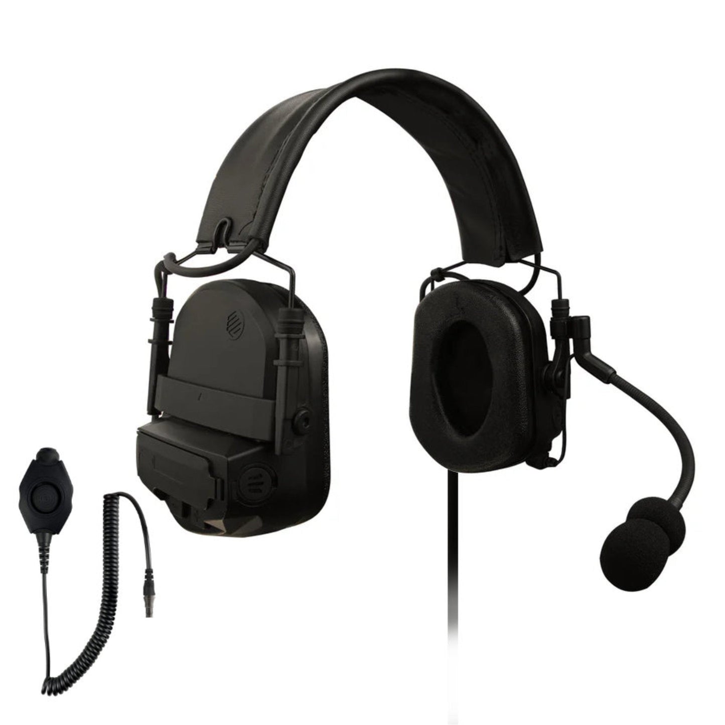 PolTact V2 Tactical Comms Helmet Headset w/ Active Hearing Protection - Harris Falcon III RF-7800S SPR - 9 Pin Fischer Connector