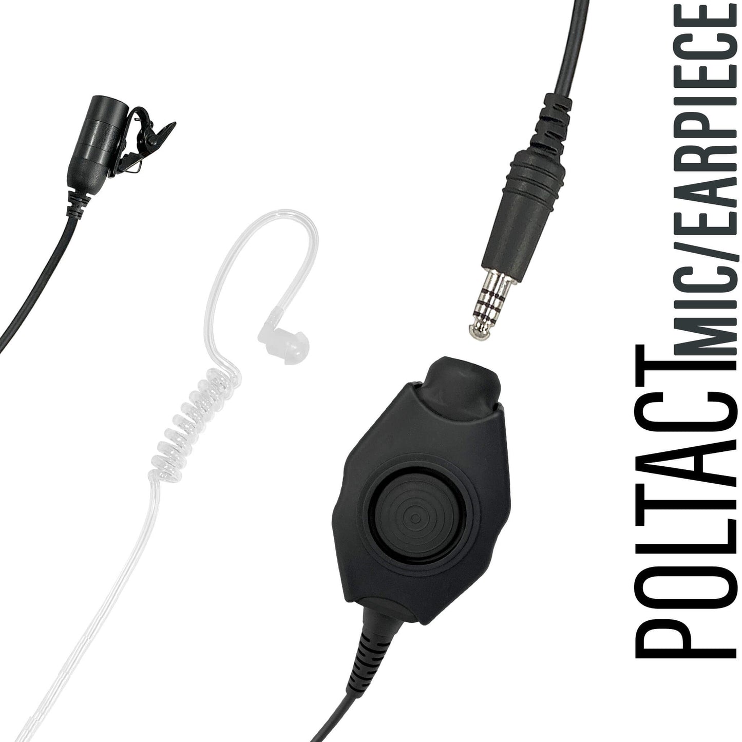 Tactical Mic / Earpiece / Tactical PTT Adapter Kit - BaoFeng: UV9G, UV9R, UV9R Plus, UV9R Pro, BF-A58, BF-558, BF-N9, UV-XR, GT-3WP, BF-9700, UV-5S, BF-R760, UV-82WP