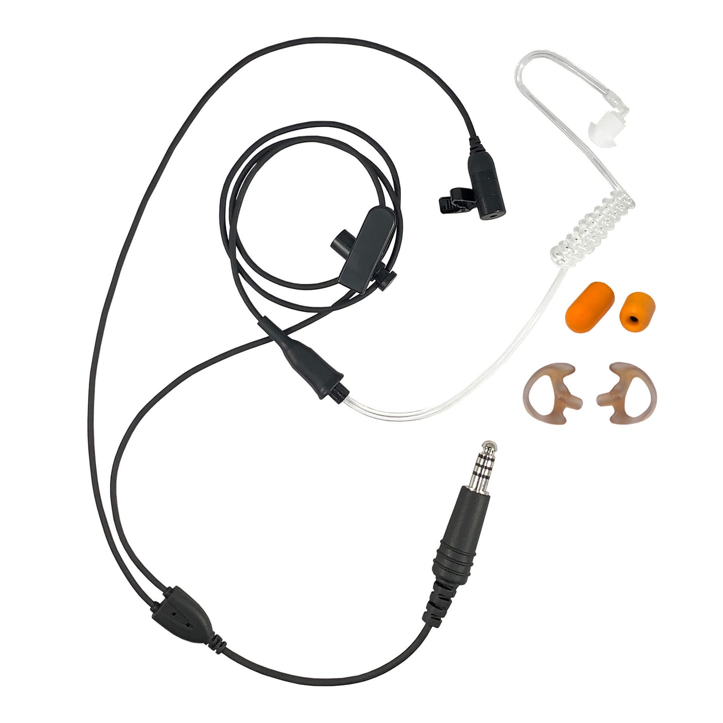 Tactical Mic / Earpiece / Tactical PTT Adapter Kit - BaoFeng: UV9G, UV9R, UV9R Plus, UV9R Pro, BF-A58, BF-558, BF-N9, UV-XR, GT-3WP, BF-9700, UV-5S, BF-R760, UV-82WP