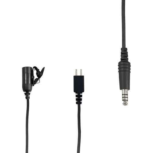 Mic Kit w/ Ear Pro Input Cable & Nexus Connector - NATO Wired, for Hearing Protection(Ear Pro) Headsets