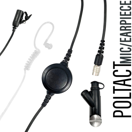 Tactical Mic / Earpiece / PTT Kit With Quick Disconnect (Hirose) Connector - Harris: XL-150/P, XG-100/P, XL-185/P/Pi, XL-200/P/Pi, XL-400
