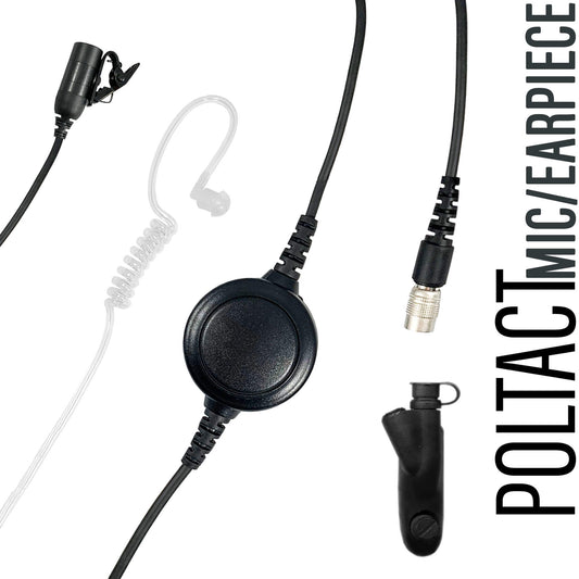 Tactical Mic / Earpiece / PTT Kit With Quick Disconnect (Hirose) Connector - Motorola: HT750/1250/1550, MTX850/950/960/8250/9250, PR860 & More
