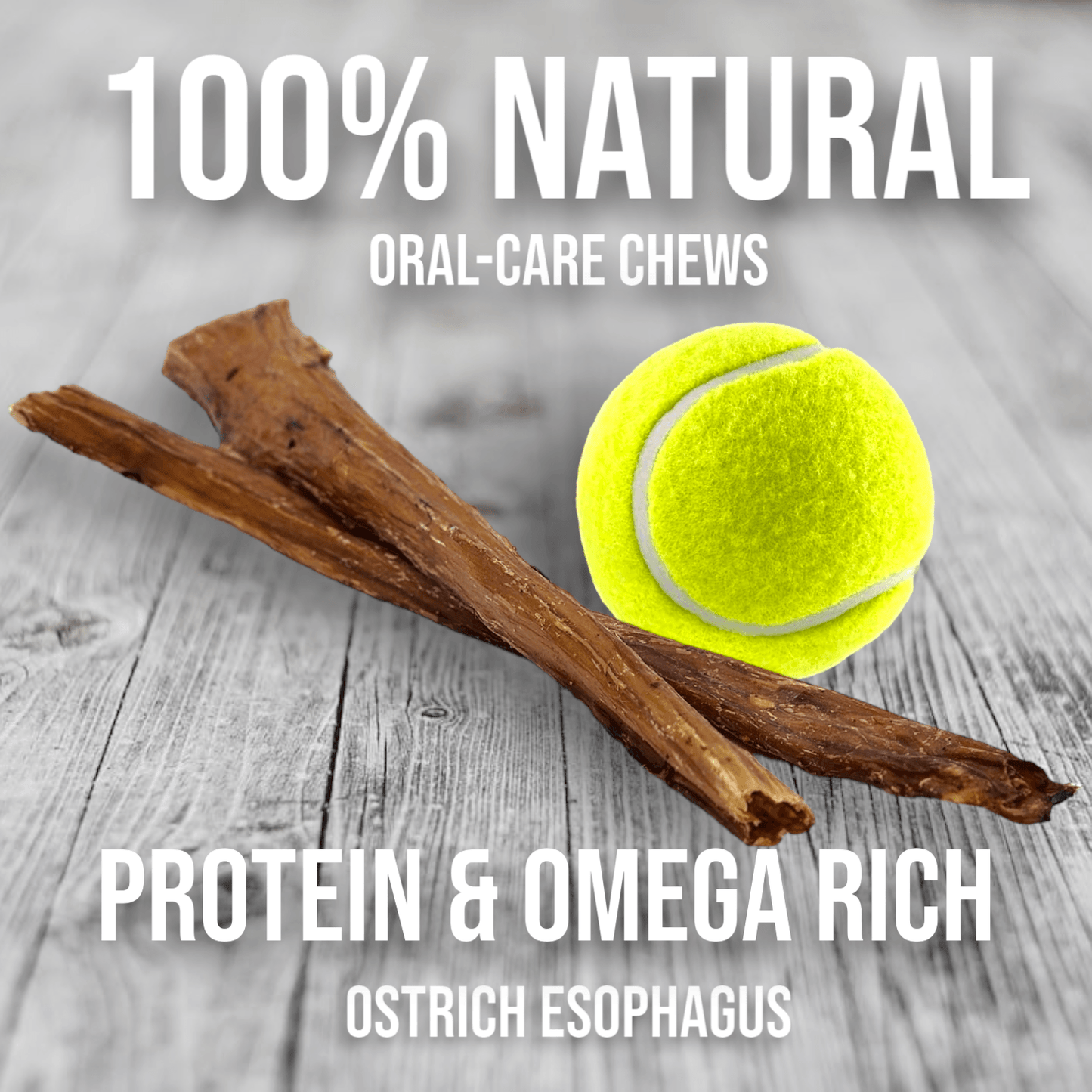 Crunchy Ostrich Esophagus Pieces: The Light & Airy, All-Natural Treat for Small to Medium Dogs