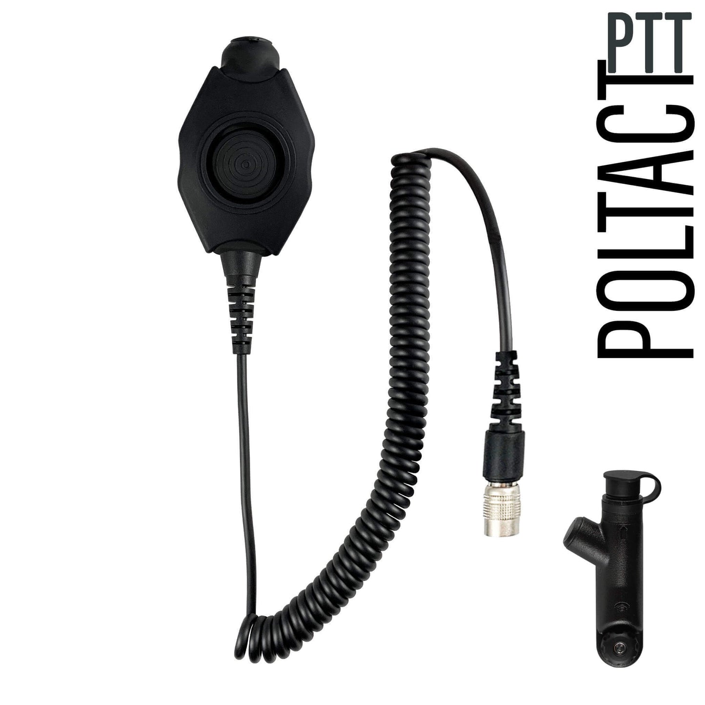 Tactical Radio Adapter/PTT for Headset w/ Quick Disconnect(Hirose): NATO/Military Wiring, Gentex, Ops-Core, OTTO, 3M Peltor ComTac, XPI, Helicopter, & More - Motorola R7, MXP600, ION & N Series
