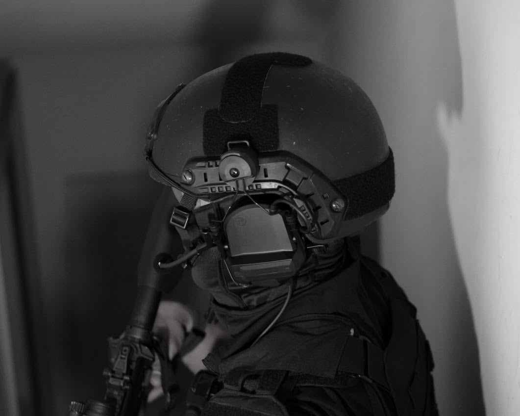 PolTact V1 Tactical Comms Headset w/ Active Hearing Protection & Quick Disconnect (Hirose) Adapter - Harris: XL-150/P, XG-100/P, XL-185/P/Pi, XL-200/P/Pi, XL-400