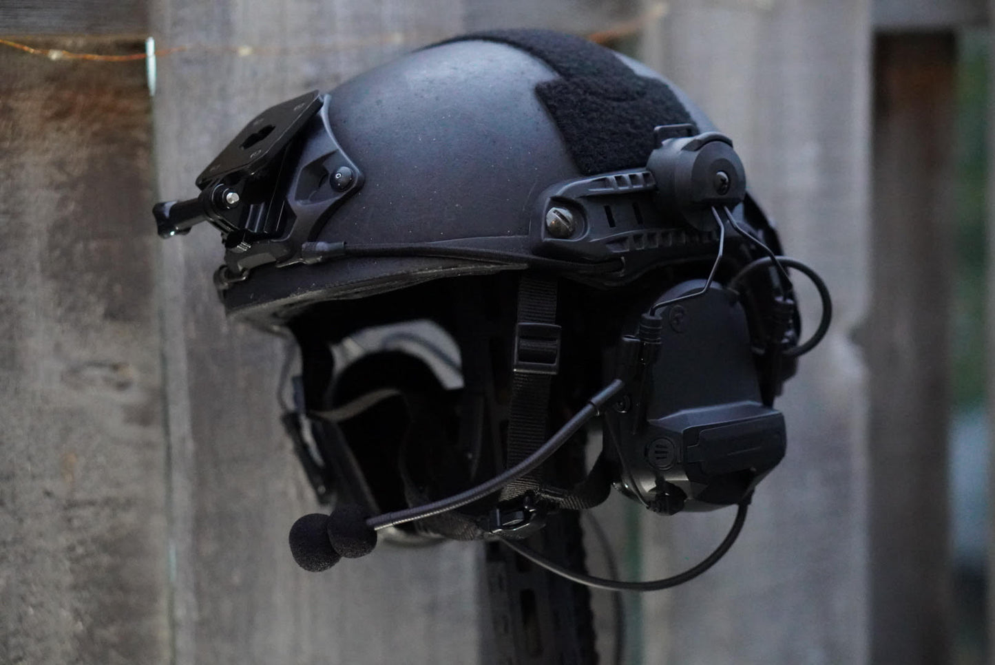 PolTact V1 Tactical Comms Headset w/ Active Hearing Protection & Quick Disconnect (Hirose) Adapter - Harris/Tait TP3000/7110/7100/8000/9000 Series