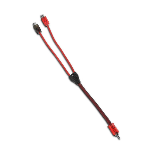 Level 2 RCA 100% Copper OFC Y Connector 1 MALE to 2 FEMALE - RED