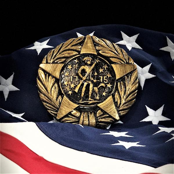 Revolutionary War Veteran Grave Marker & Flag Holder with Aluminum Ground Spike