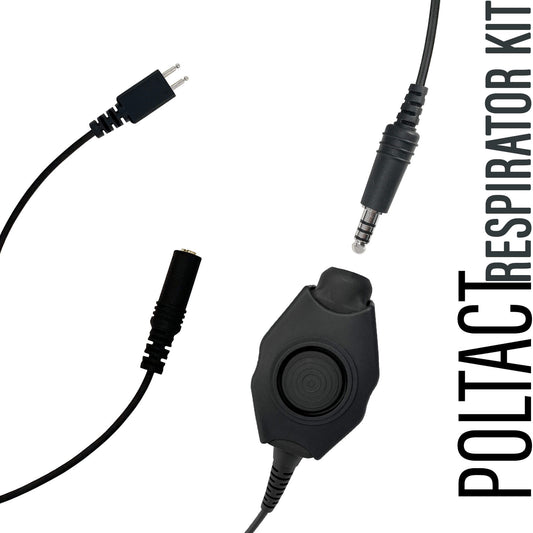 Respirator Mask PTT Kit- Motorola: XTS Series, HT/JT1000, MT/MTS2000, MTX838/900/8000/9000, PR1500 & More