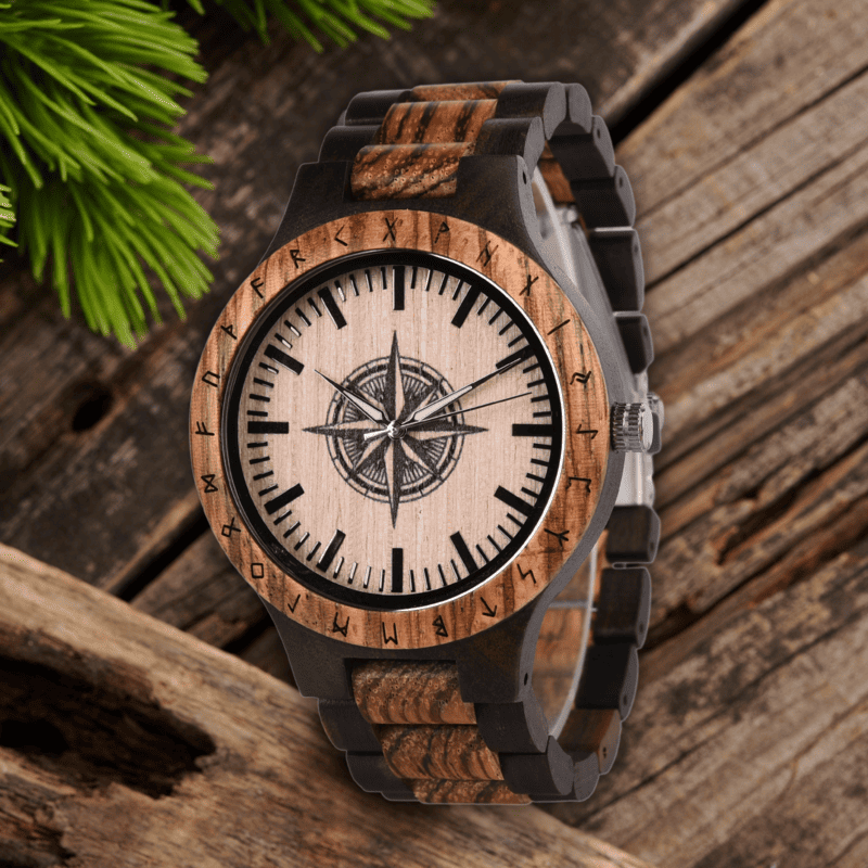 Personalized Handmade Wooden Compass Watch