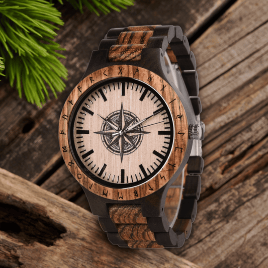 Personalized Handmade Wooden Compass Watch