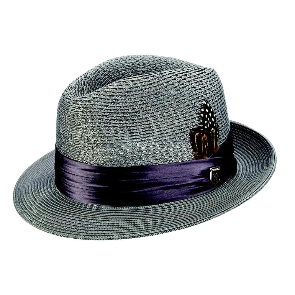 Stacy Adams Dublin- Milan Straw Fedora Hat
