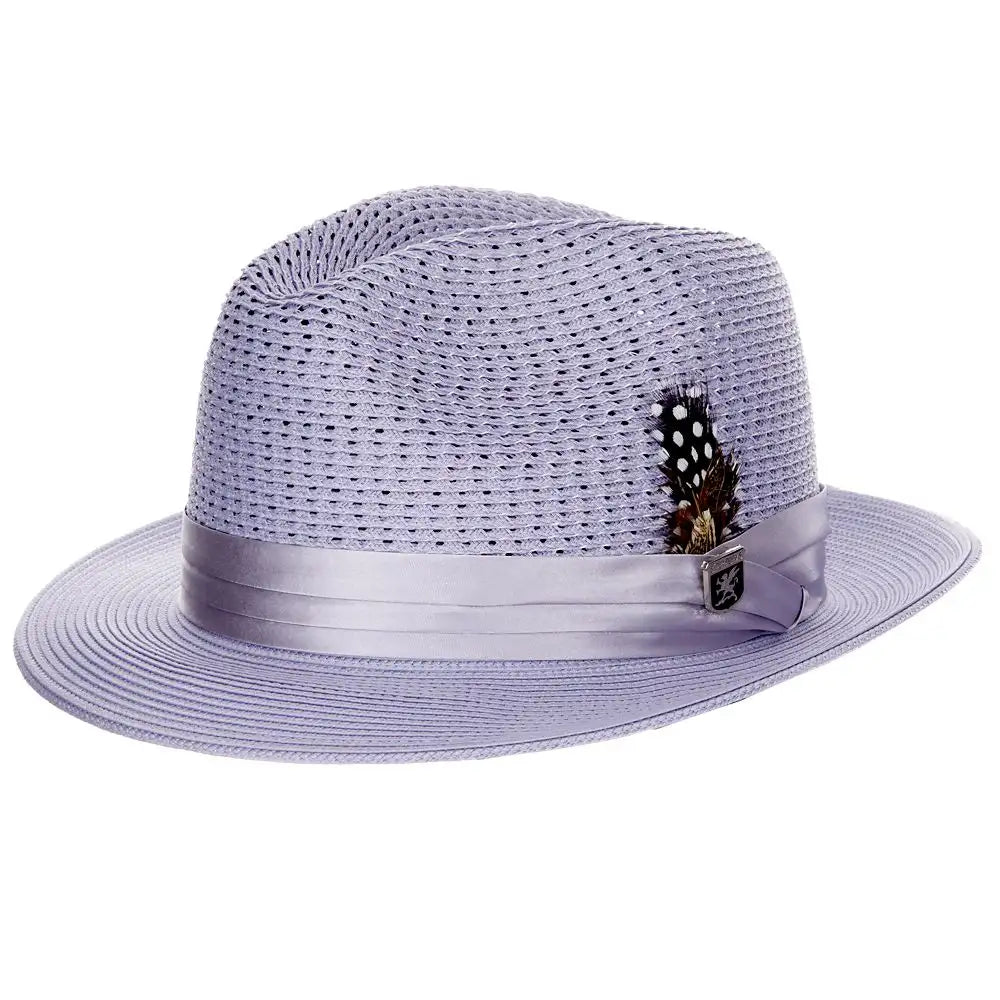 Stacy Adams Dublin- Milan Straw Fedora Hat