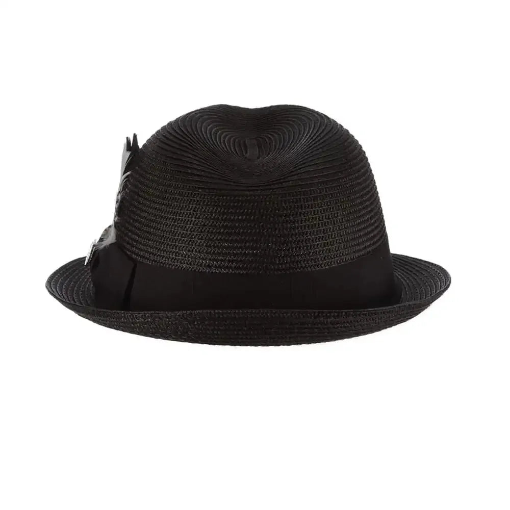 Stacy Adams Belmont - Straw Fedora Hat (Closeout)
