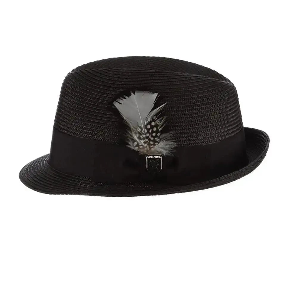 Stacy Adams Belmont - Straw Fedora Hat