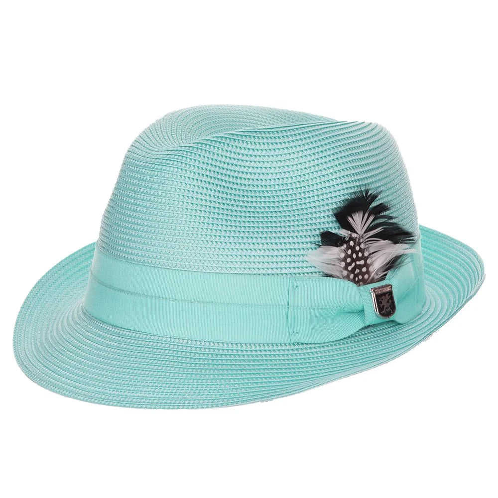 Stacy Adams Belmont - Straw Fedora Hat