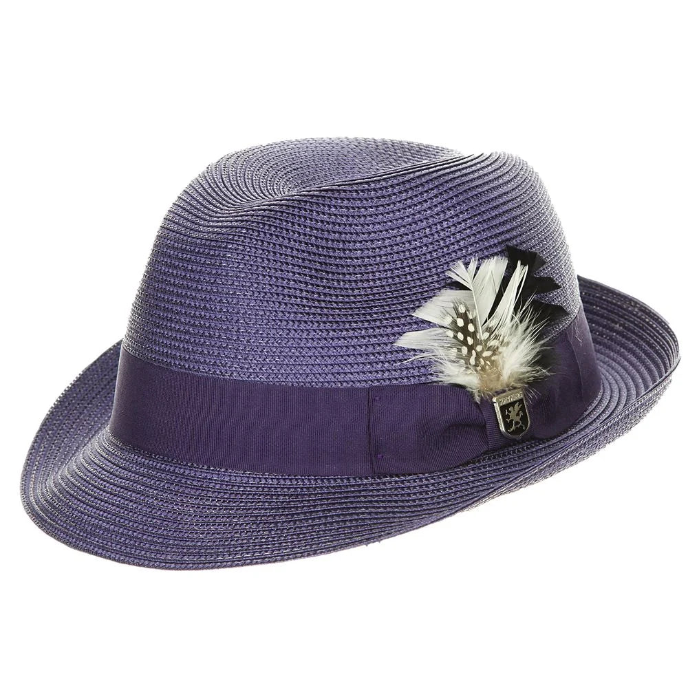 Stacy Adams Belmont - Straw Fedora Hat