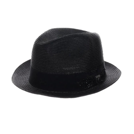 Stacy Adams Spire - Straw Fedora Hat