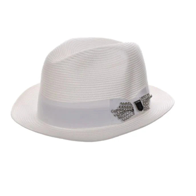 Stacy Adams Spire - Straw Fedora Hat